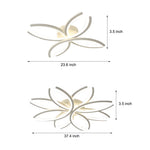 Led Flush Mount Flower Shaped Acrylic Ceiling Light White Gray Ceiling Lighting Fixture For Living Room