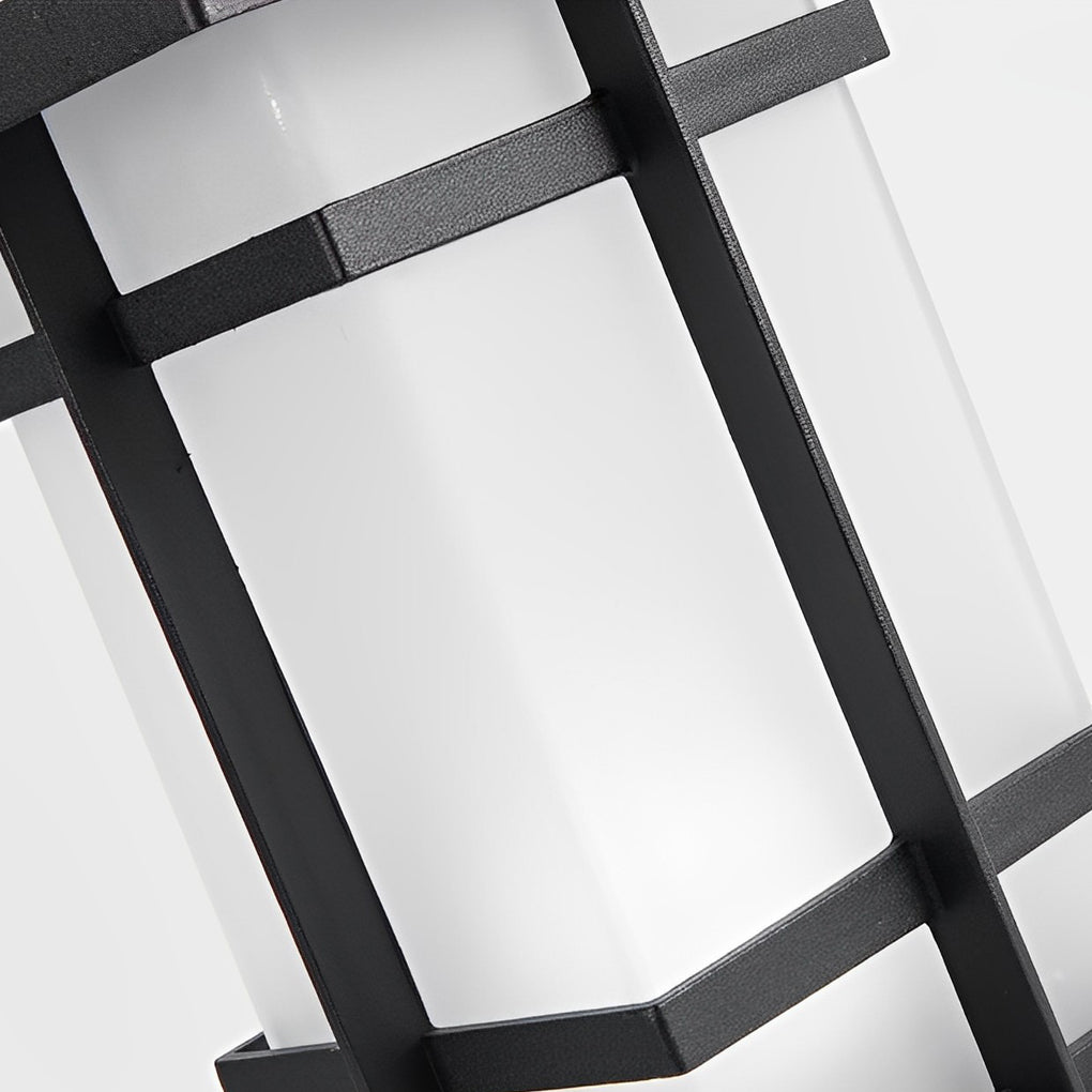 Black Vintage Solar Fence Post Lights Li002155