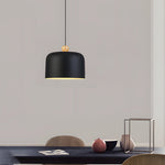 Pleat Box Led Pendant Light 1 Light Black White Aluminum Hanging Lamp