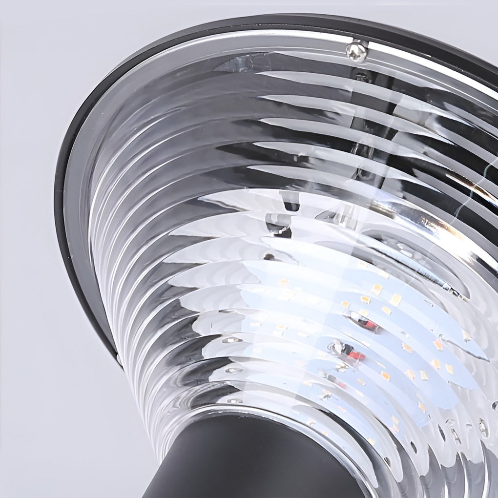 Tapered Solar LED Pathway Light in Black Aluminum for Modern Outdoor Spaces