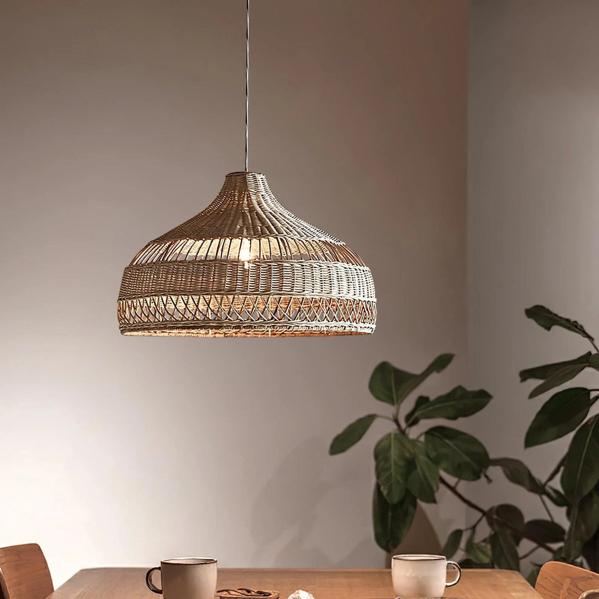 Coastal Weave Dome Pendant Light