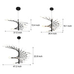 Aurelia Spiral LED Chandelier in Gold or Black