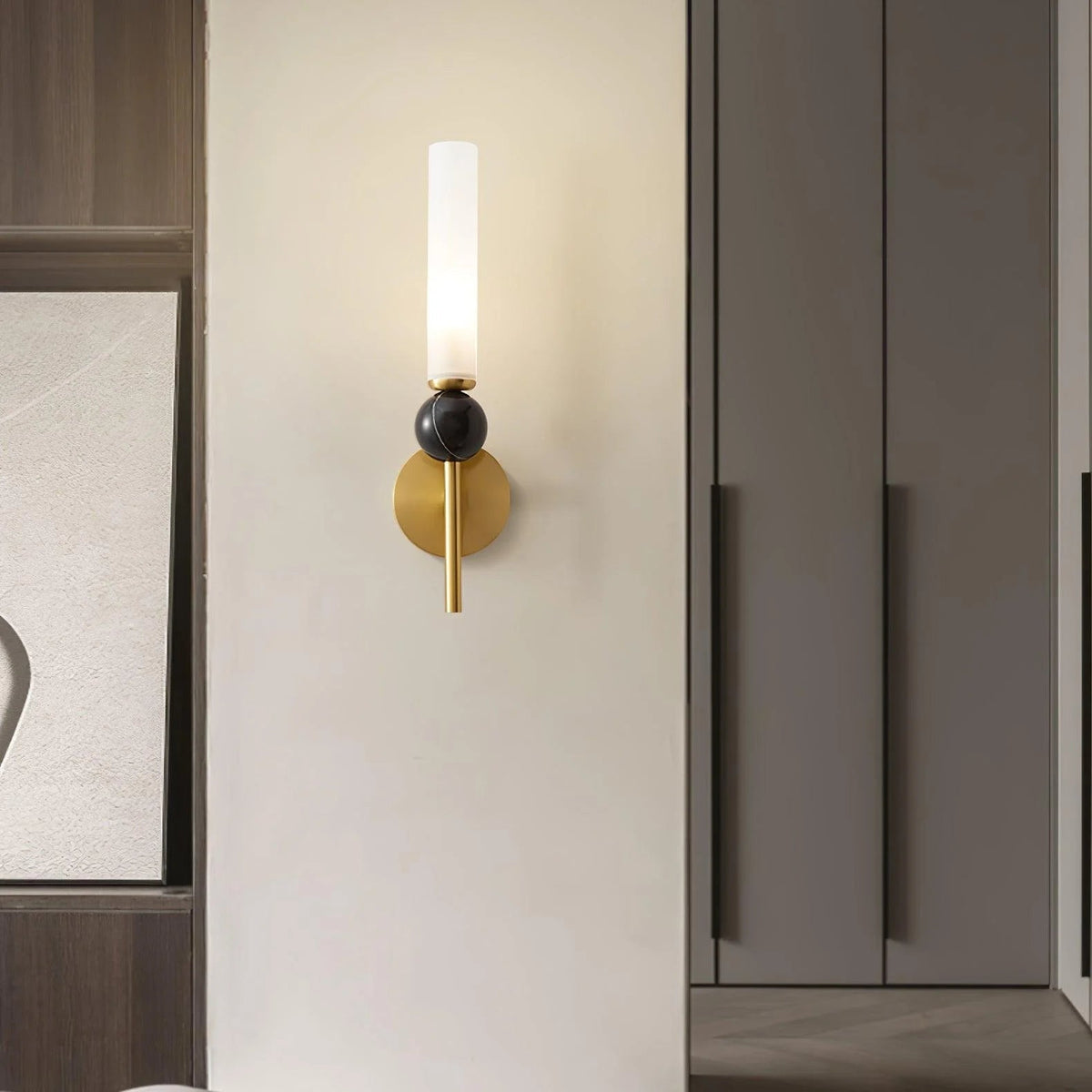 Vertical Marble Accent Wall Light