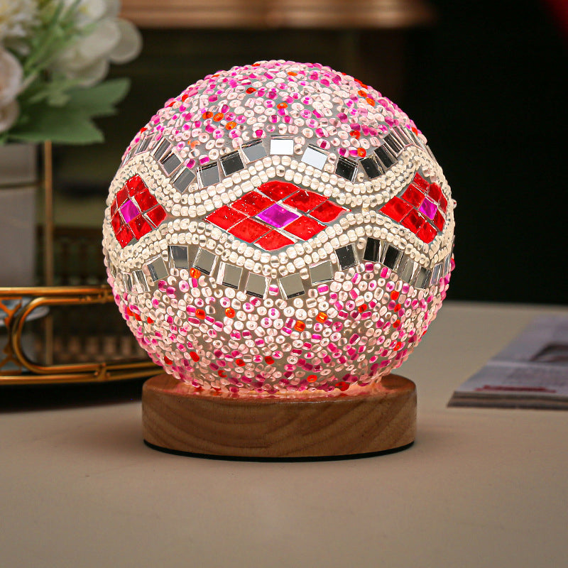 Stained Glass Table Lamp Mosaic Led Lamp