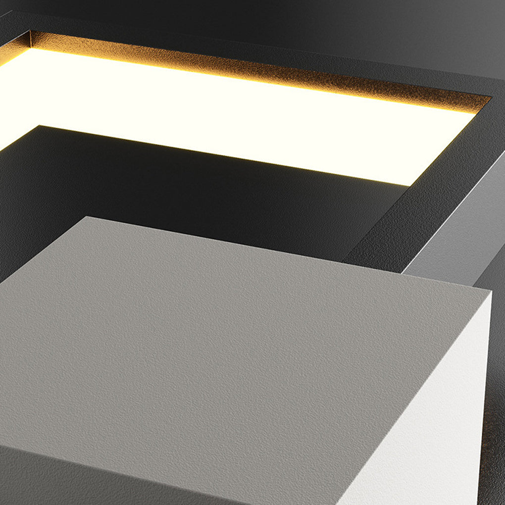Rectangular Three Color Light Led Nordic Wall Light Fixture Wall Lamp