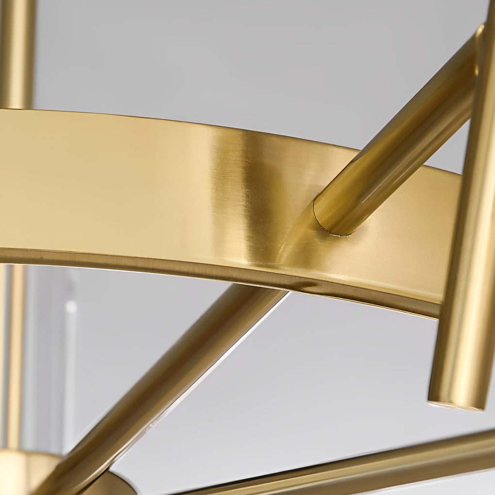 Lumière Ring Crystal Chandelier in Gold Brass – Modern Ceiling Light