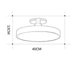 Modern Thick Circular Led Nordic Semi Flush Mount Ceiling Light
