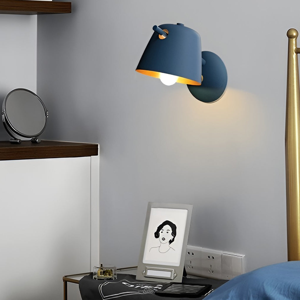 Hat Style Matte Metal Nordic Mounted Modern Wall Sconce Lighting