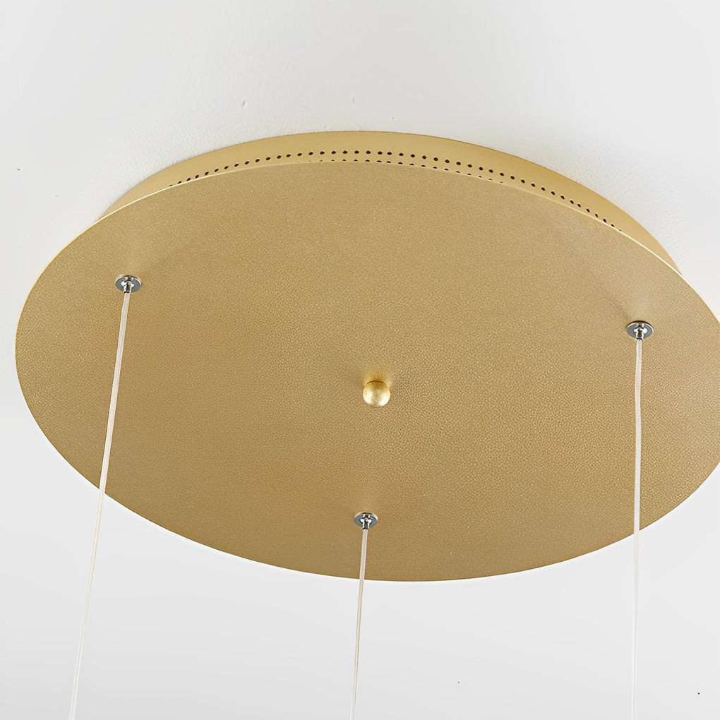 Lotus Leaves Led Staircase Chandelier Ha093921