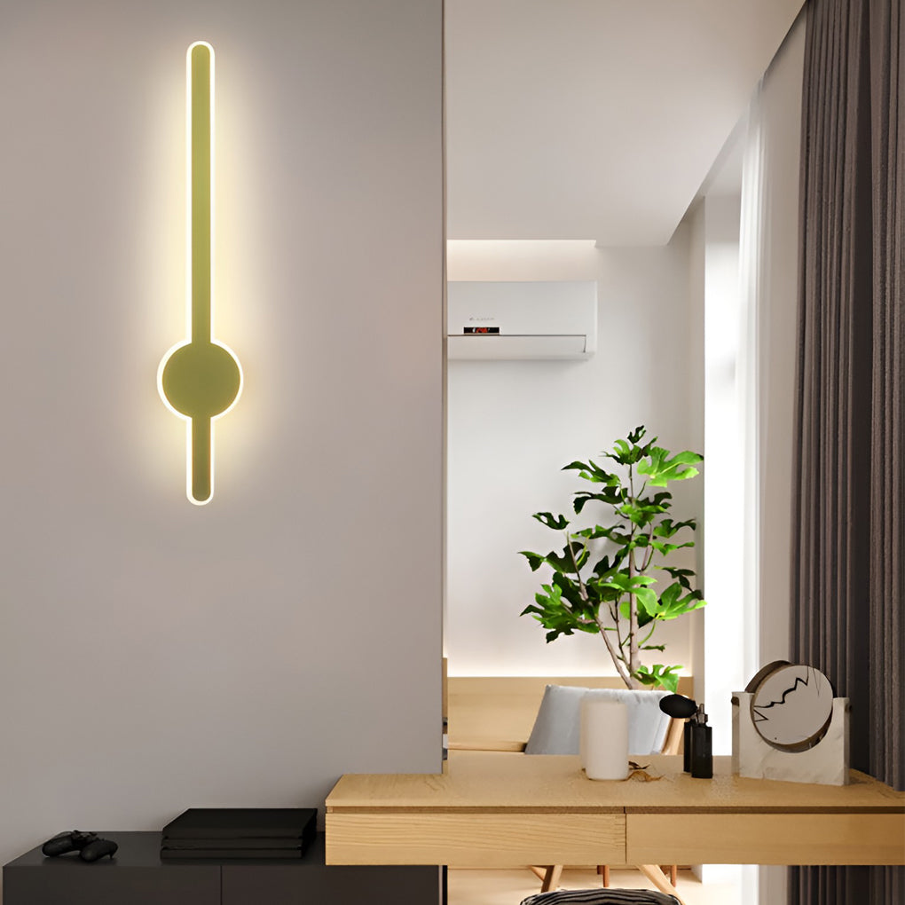 Modern LED Wall Sconce with Black, Gold, or White Hardware