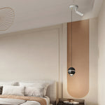 Small Metal Ball 3 Step Dimming Led Modern Pendant Lights With Spotlights