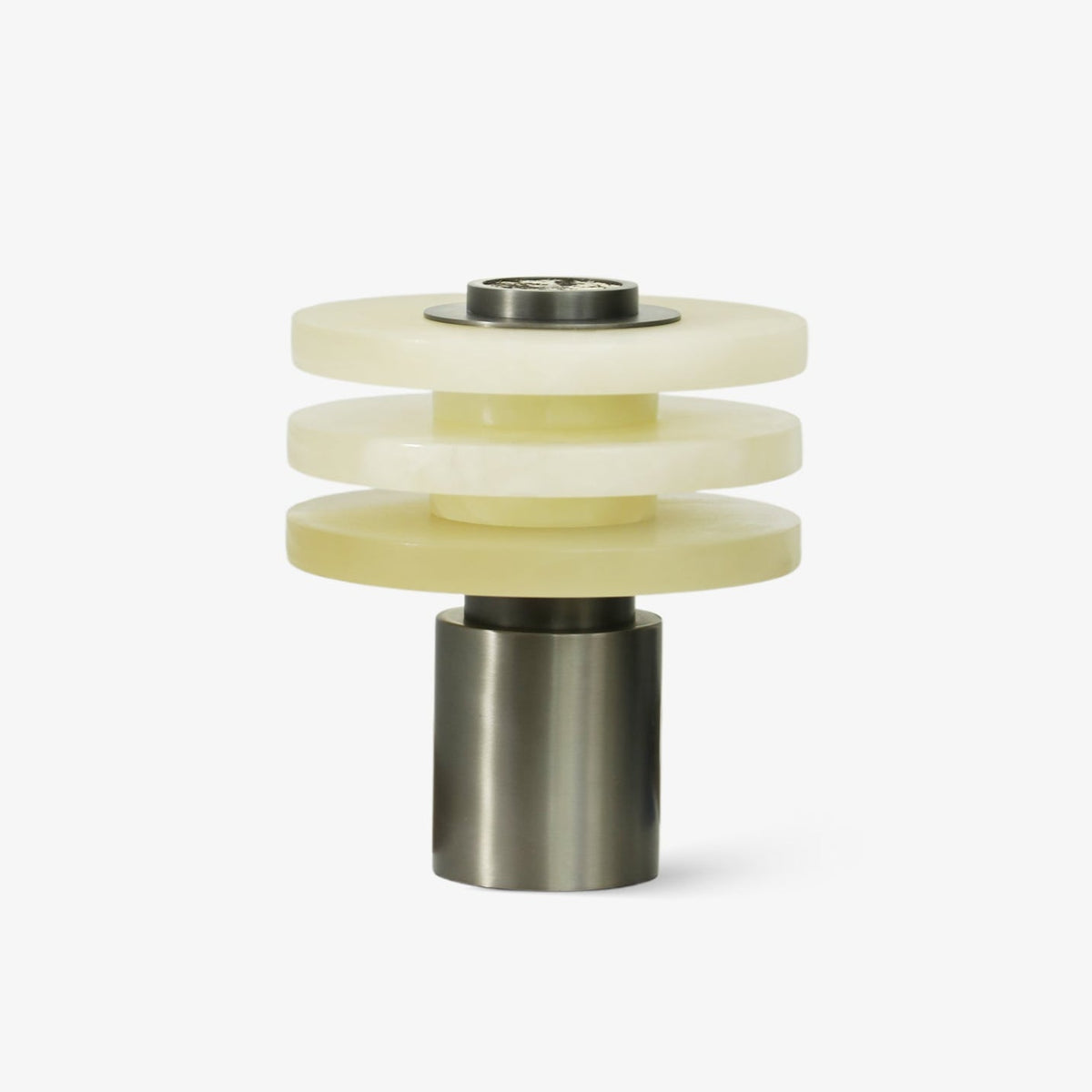 Tiered Obelisk Alabaster Table Lamp – Modern Sculptural LED Light