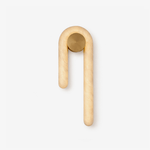 Arlo Loop Alabaster Wall Sconce in Brushed Brass