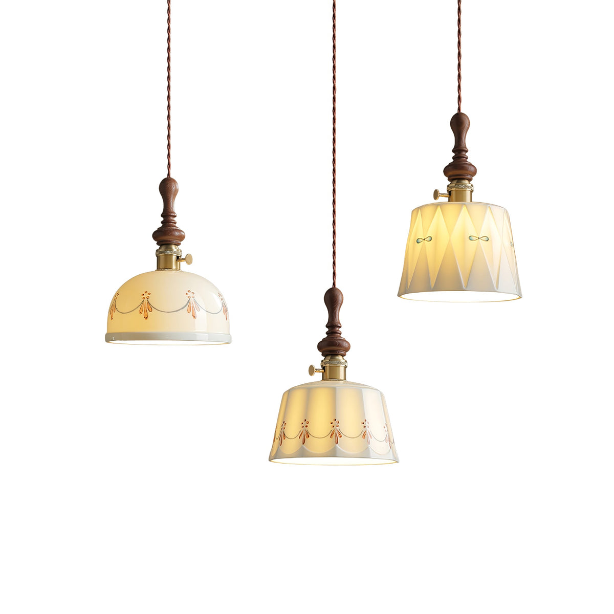 Roselind Hand-Painted Ceramic Pendant Light for Dining & Living Spaces