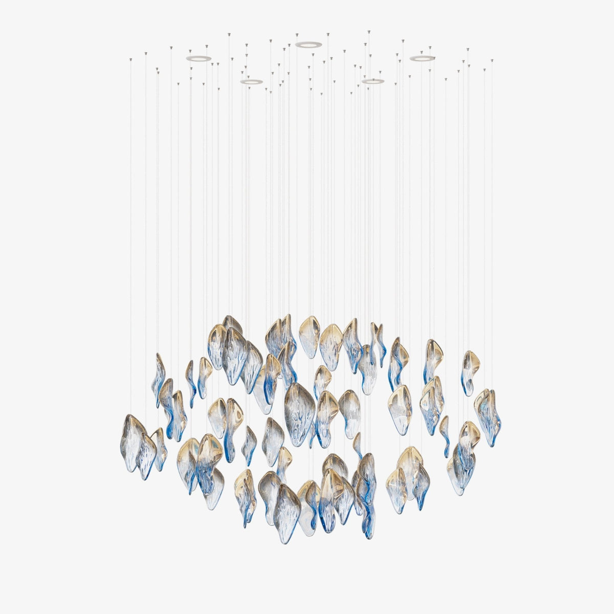 Ocean Drift Hand-Blown Glass Chandelier for Modern Interiors