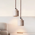 Elemental Travertine Mini Pendant Light in Natural Stone