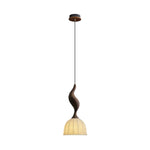 Elowen Twisted Wood Pendant Light – Sculptural Designer Ceiling Lamp