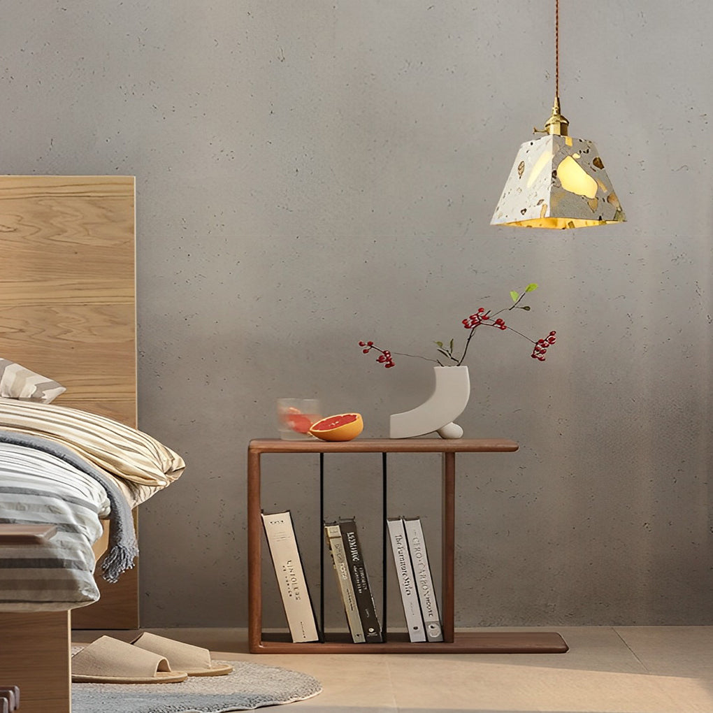 Retro Terrazzo Concrete Nordic Pendant Light Ha080859
