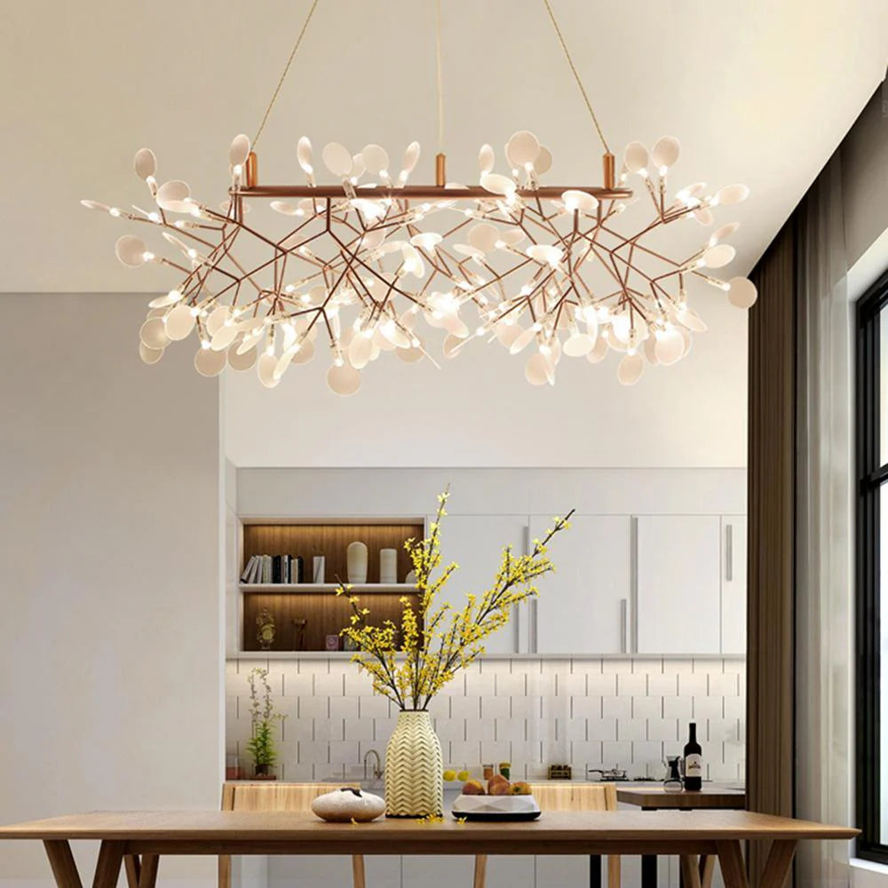 Rose Gold Glow Chandelier