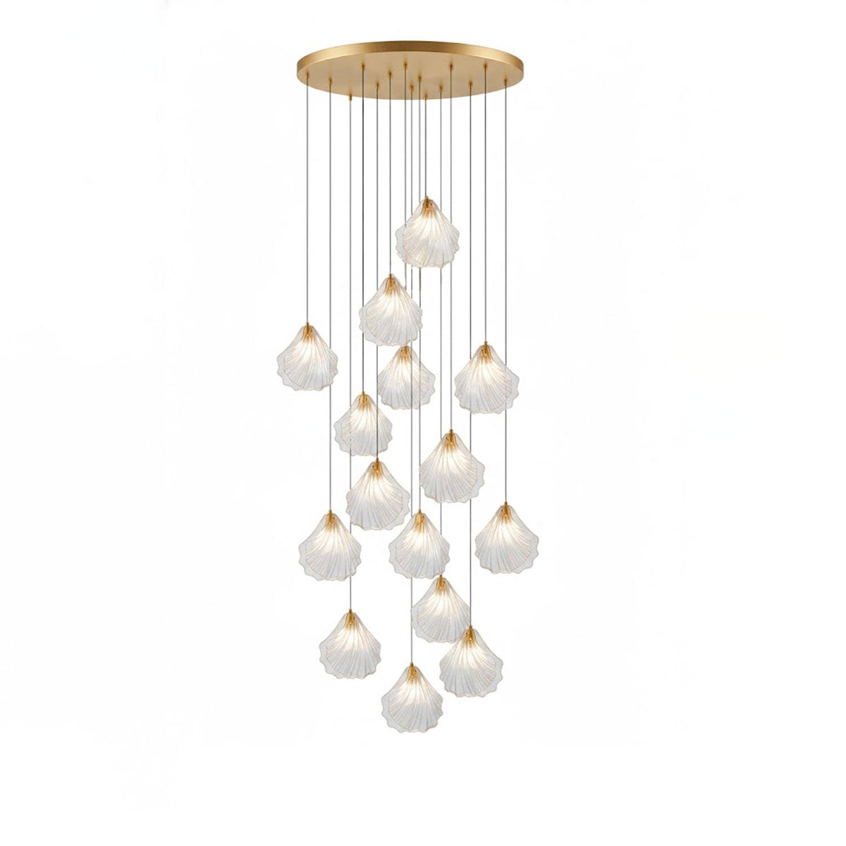 Shell Mini Pendant Light – Hand-Blown Glass & Brass