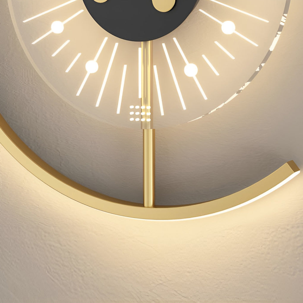 Creative Mute Clock Shaped Wall Lamp Li001948