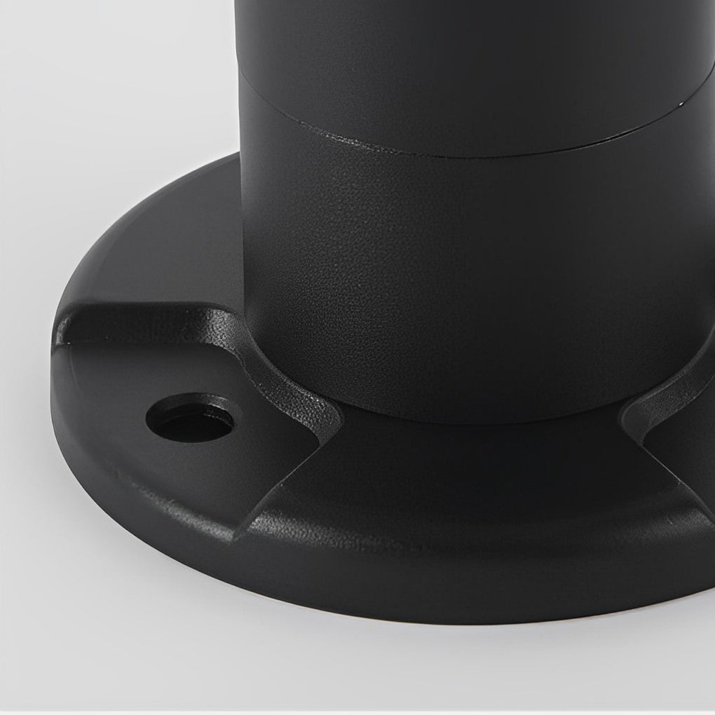 Ribbed Solar LED Outdoor Lantern in Matte Black