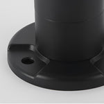 Ribbed Solar LED Outdoor Lantern in Matte Black