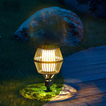 Matte Black Solar Caged Lantern for Modern Outdoor Spaces