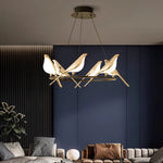Whimsical Birds Round Pendant Light