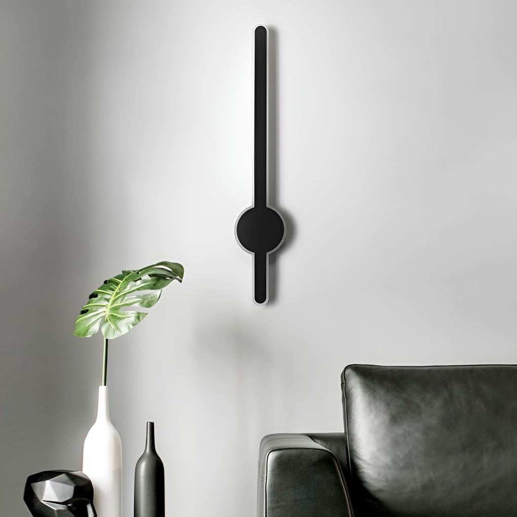 Modern LED Wall Sconce with Black, Gold, or White Hardware