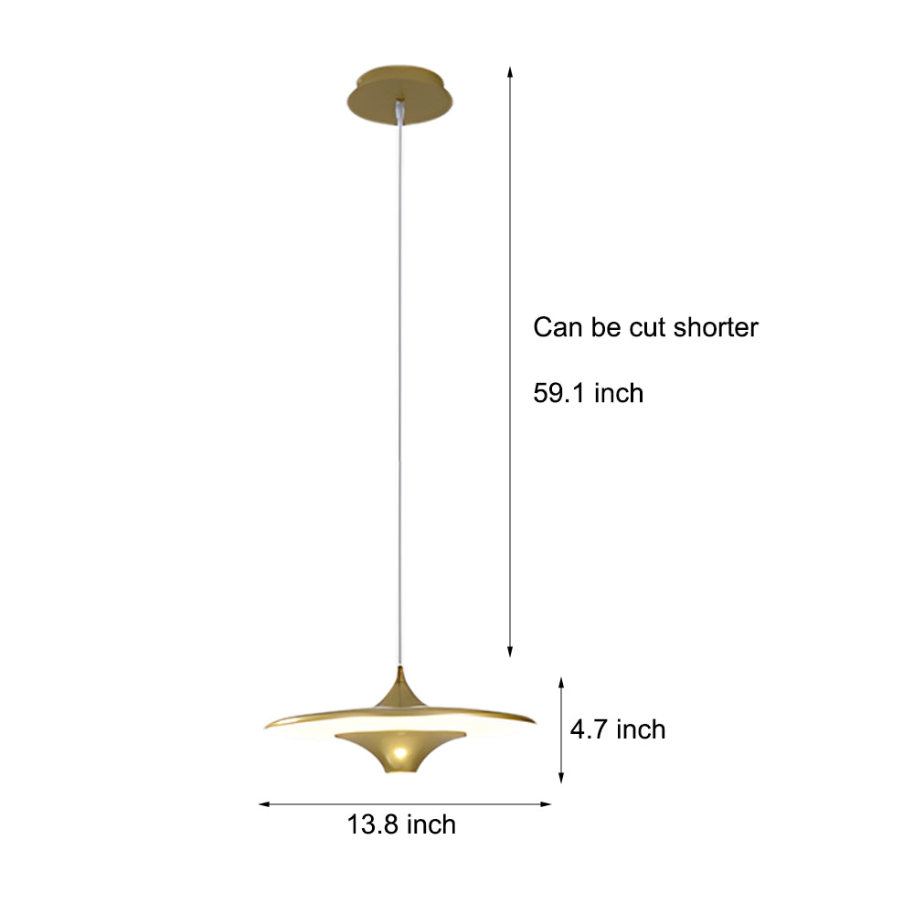 13 8 1 Light Round Ufo Pendant Lights Led Metal Hanging Lighting Small Spaceship Pendant Lamp For Bar