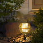 Matte Black Solar Caged Lantern for Modern Outdoor Spaces