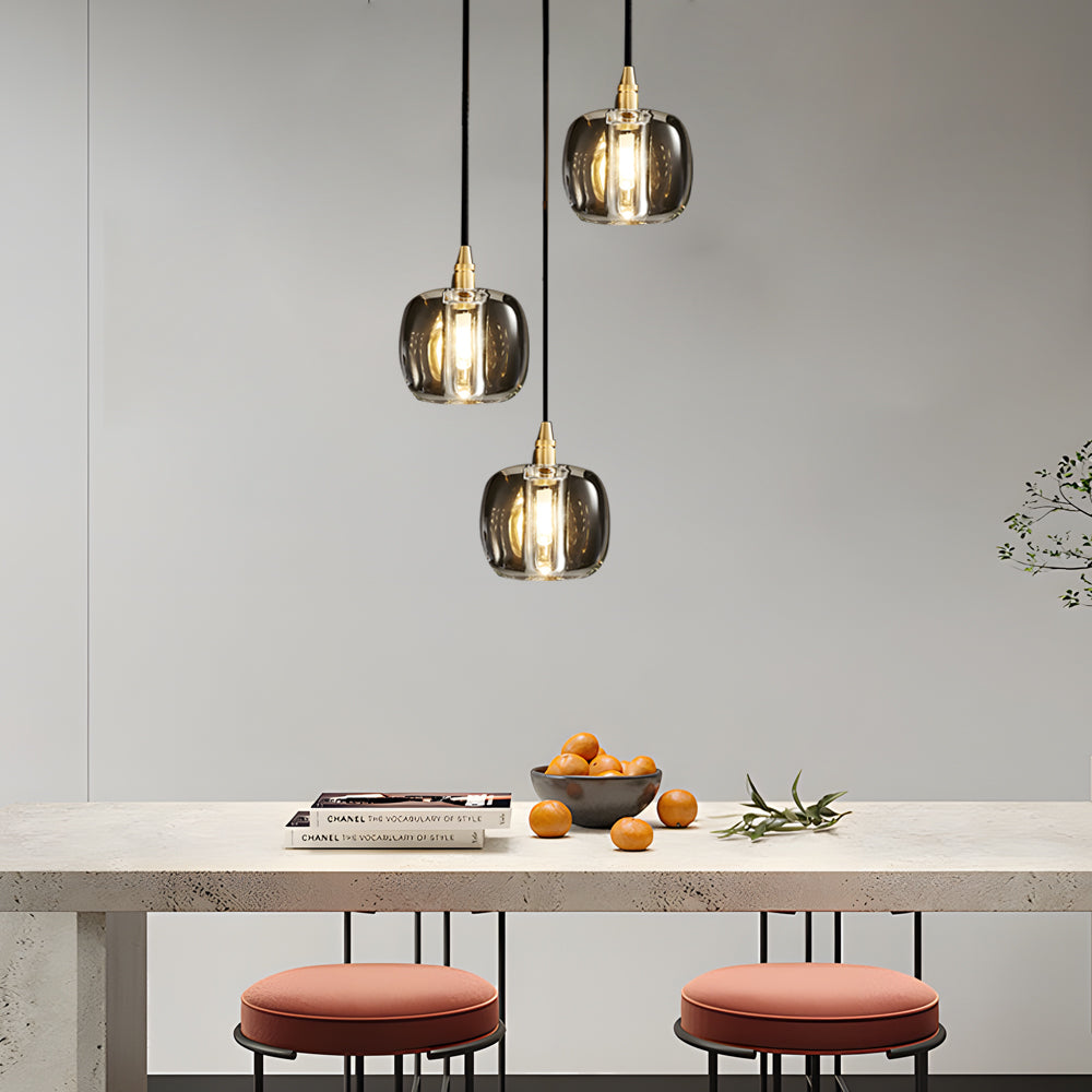 Long Spiral Cubes Crystal Pendant Light Dimmable Chandelier For Staircase