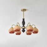 American Retro Style Restaurant With A Persimmon Pendant Light