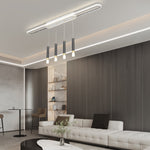 Long Circular Three Step Dimming Led Modern Ceiling Light Fixture Hanging Lamp
