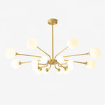 Balloon Ball Chandelier – Modern Gold Glass Pendant Light for Dining Room and Living Room