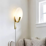 Alice Alabaster Plug In Wall Lamp