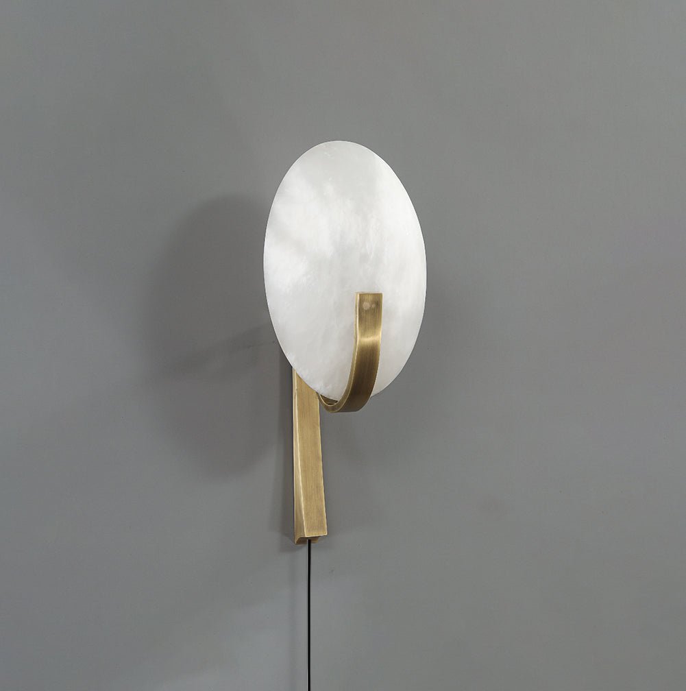 Alice Alabaster Plug In Wall Lamp
