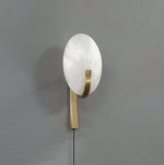 Alice Alabaster Plug In Wall Lamp