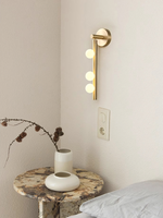 Brass Glass Tube Plug In Wall Lamp