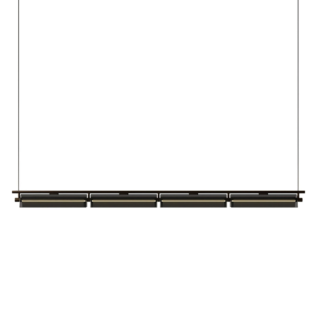 Modern Linear LED Chandelier for Kitchen Island, Smoked Acrylic Pendant Light