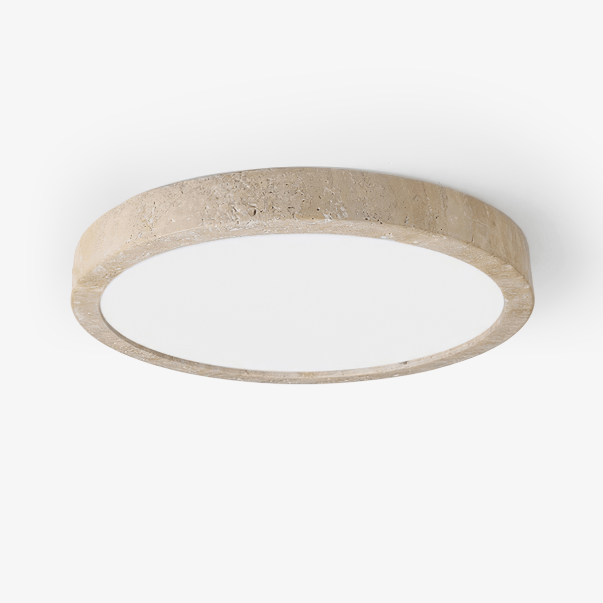 Horizon Travertine Ceiling Light – Modern Minimalist Flush Mount