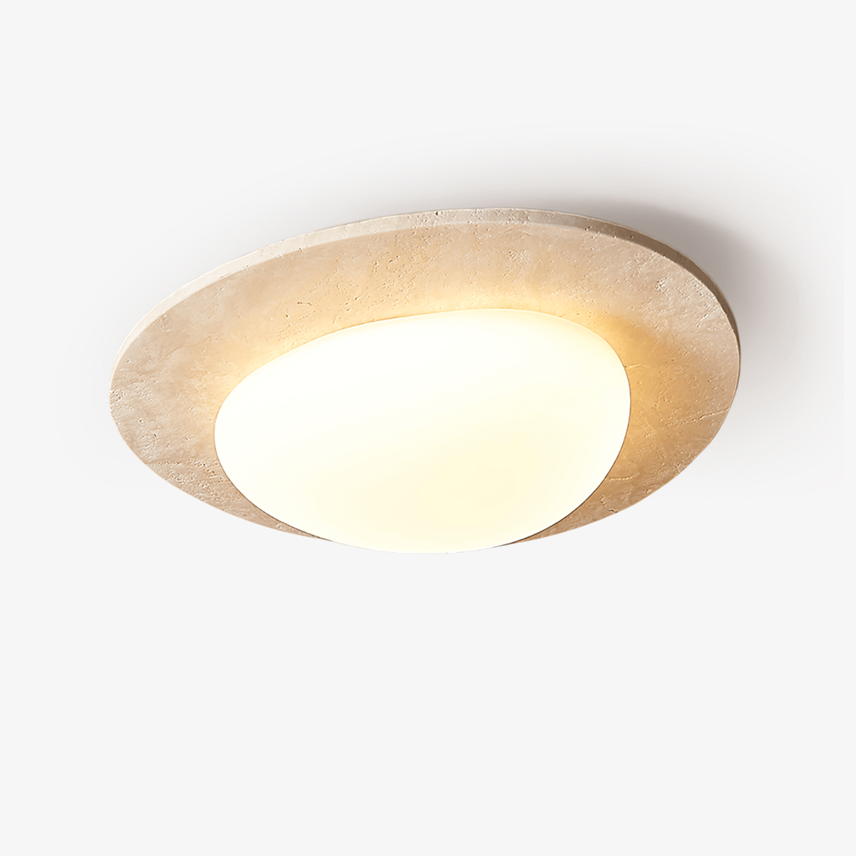 Aurora Travertine Ceiling Light – Modern Flush Mount LED Fixture