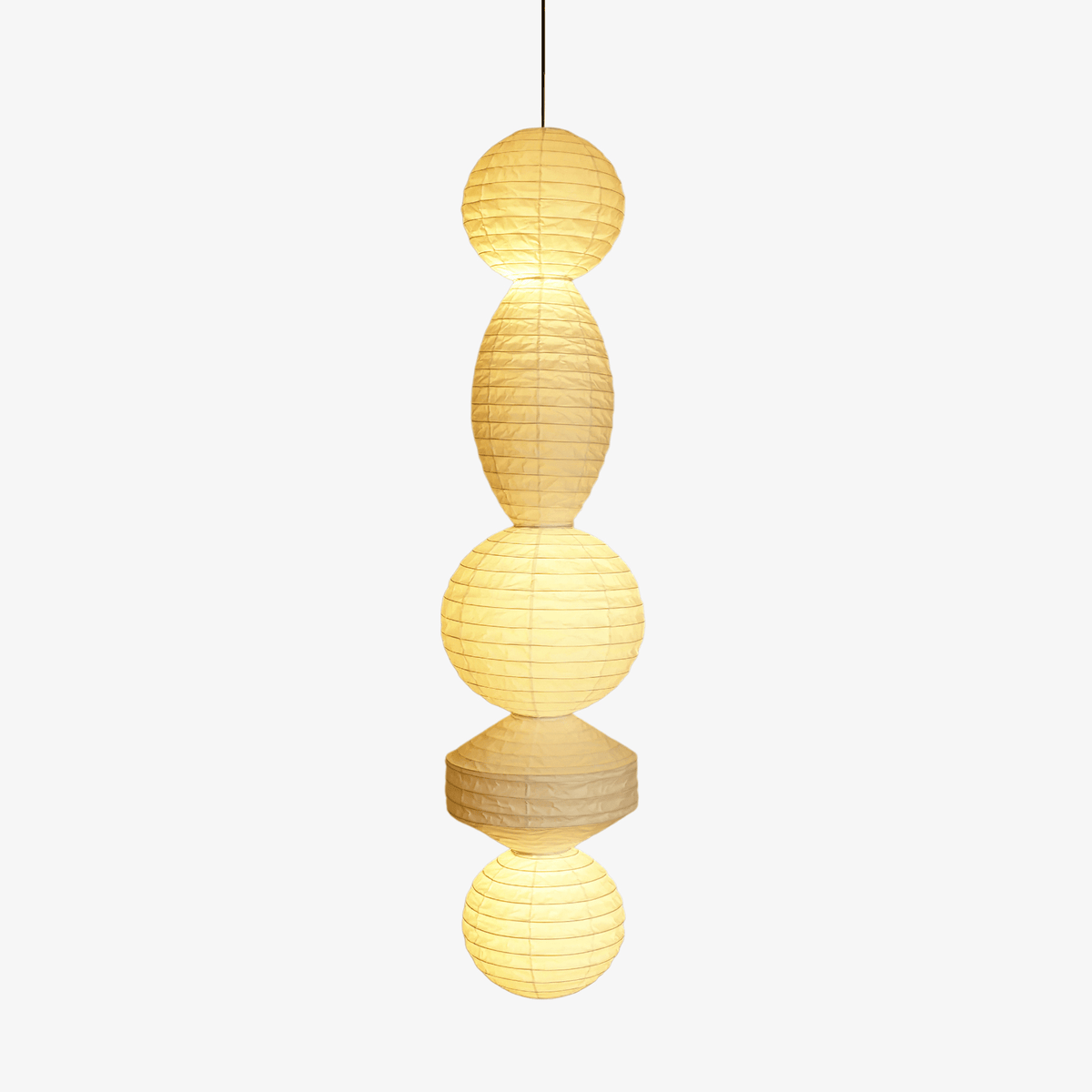 Ori Lantern Swag Pendant Light – Handcrafted Mulberry Paper Hanging Lamp