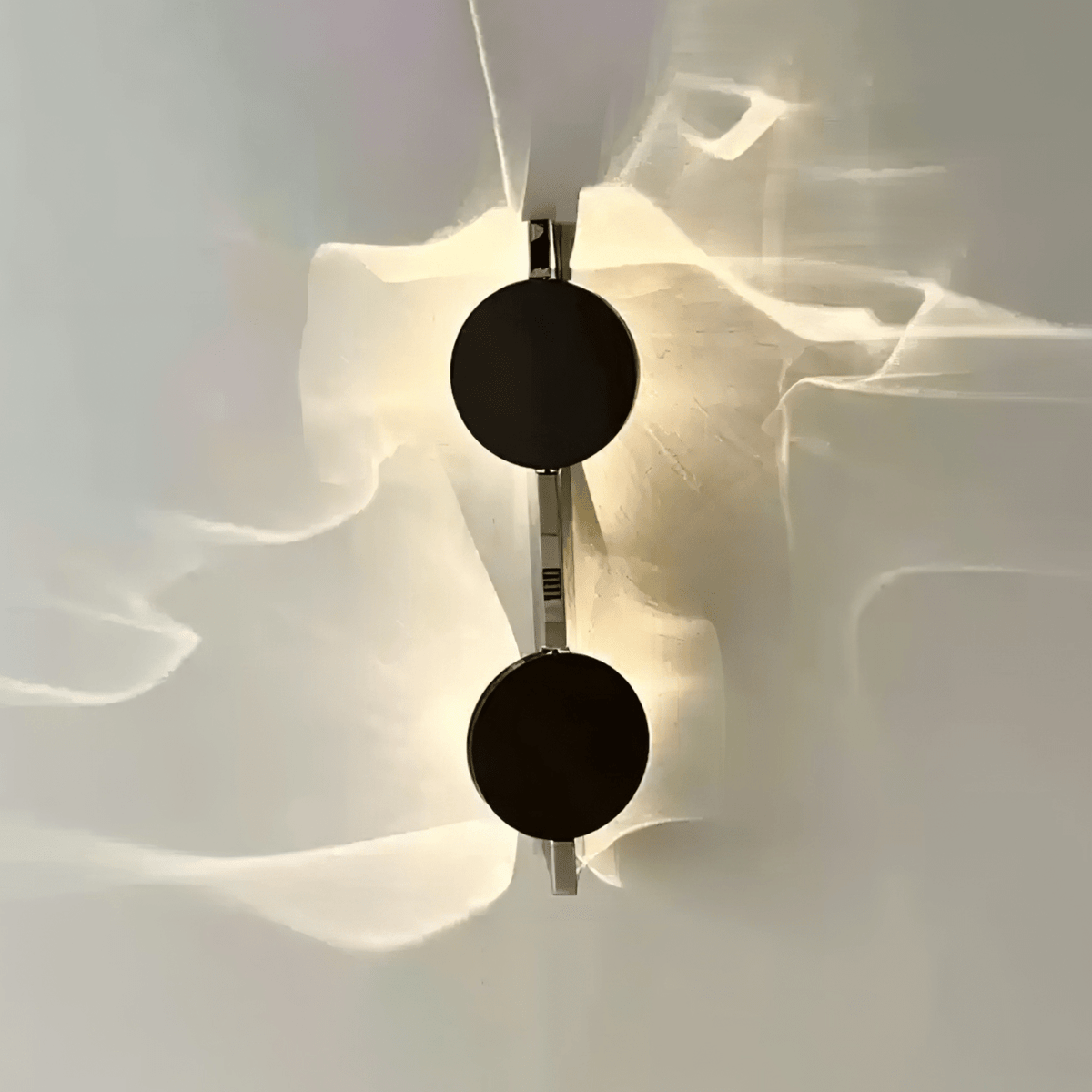 Kinetic Shadow Wall Lamp – Chrome LED Sconce with Sculptural Light Play