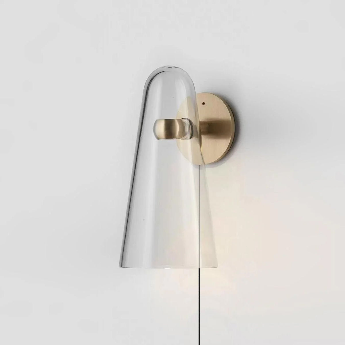 Conical Glass Plug In Wall Lamp