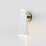 Conical Glass Plug In Wall Lamp