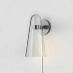 Conical Glass Plug In Wall Lamp
