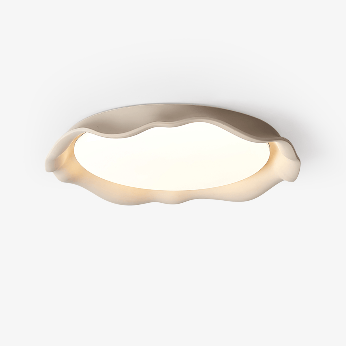 Aera Textured Microcement LED Ceiling Light in Gray, Beige, or White