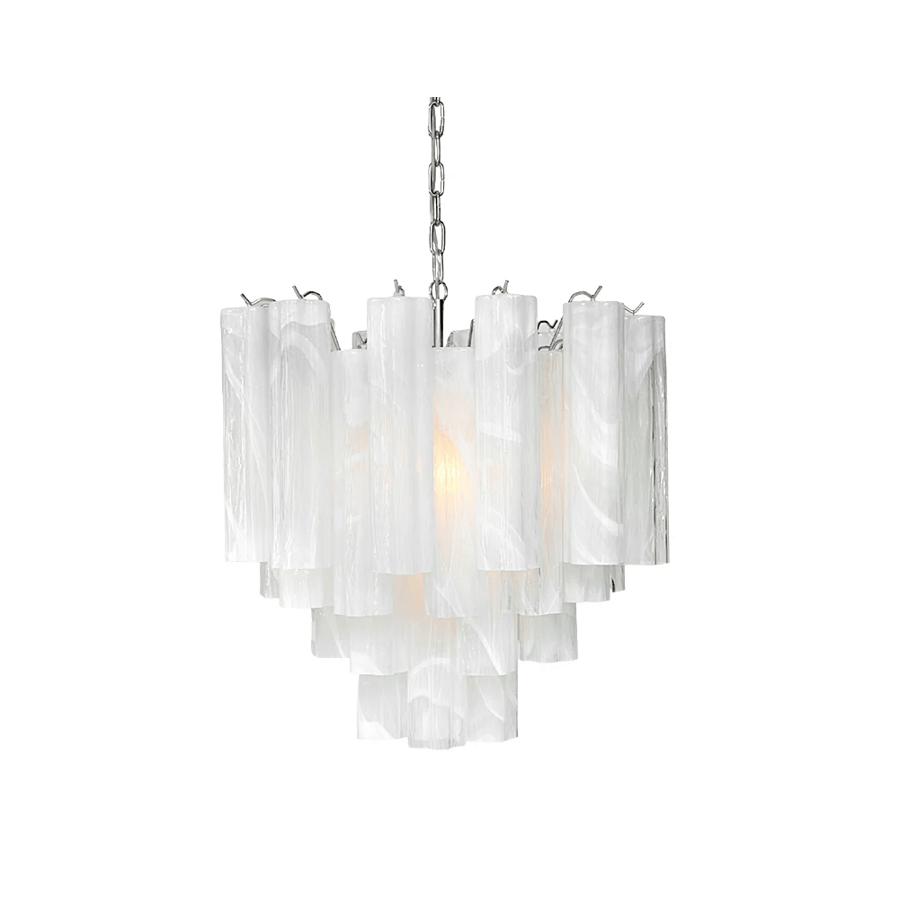 Frosted Mist Glass Tube Chandelier for Modern Interiors